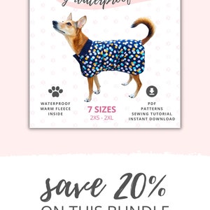 XXL Dog jacket pattern, Giant Dog coat sewing pattern, Dog raincoat with fleece pattern, Waterproof dog coat PDF pattern, Dog clothes PDF image 8