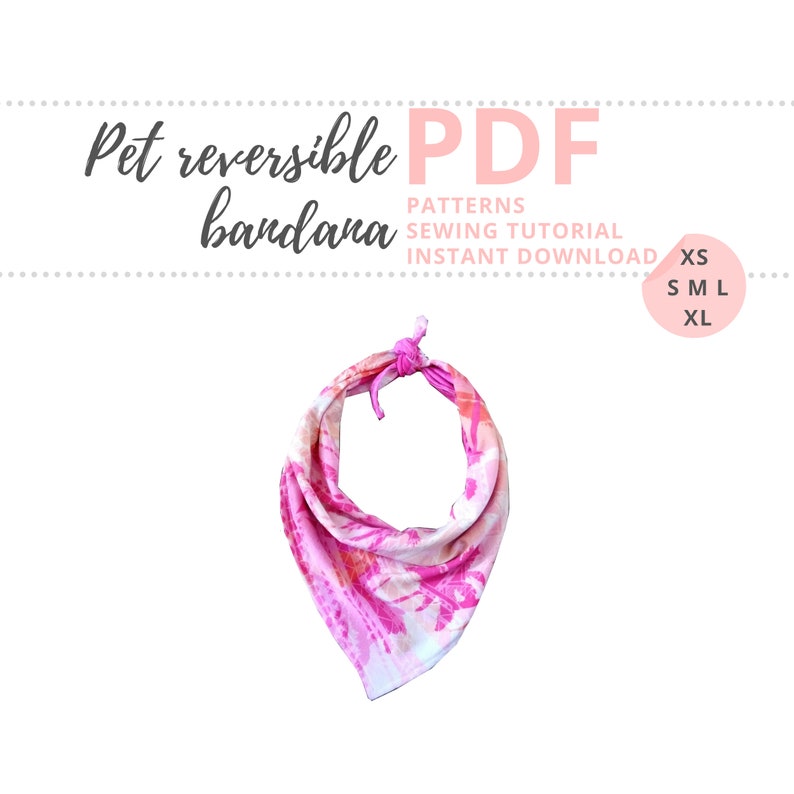 Dog Bow Tie and Reversible Bandana Patterns XS to XL / Dog Etsy