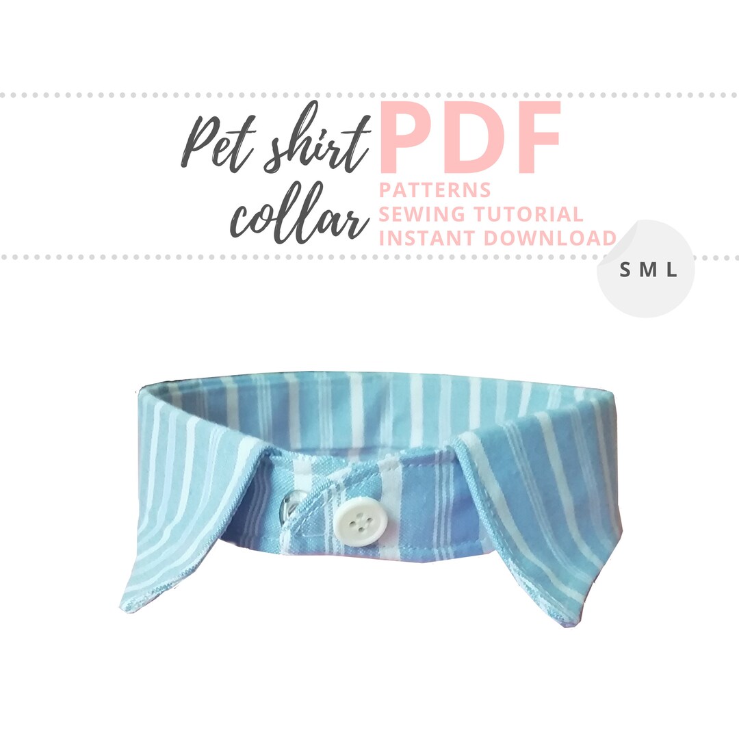 False Shirt Collar for Dog Tutorial and Sewing Patterns / Dog Neck