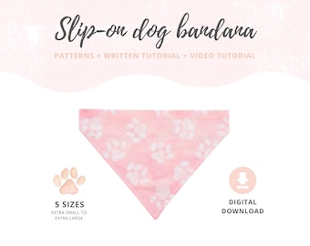Over the Collar Dog Bandana PDF Dog Bandana Pattern Dog Scarf