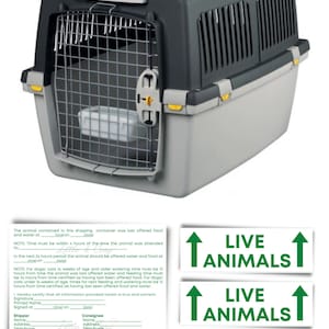 IATA pet stickers / IATA required pet stickers / Airline cargo crate / Live Animal Shipping Label zdjęcie 4