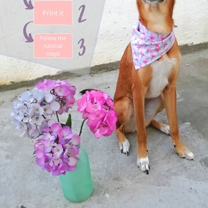 140 Dog bandana PATTERN PDF / Dog and cat accessories / Pet gift / Reversible Bandana DIY / Small, Medium and Large / Bandana Patterns image 9