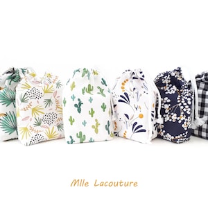 Pochon - petit sac à lingettes - cotons démaquillants ou sac à vrac