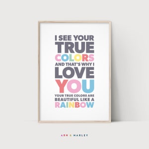 True Colors Lyrics, ('True Colours' spelling where appropriate) - INSTANT DOWNLOAD
