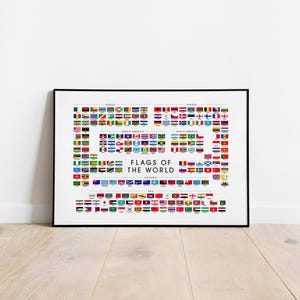 Flags of the World, Landscape Version: Print, Frame, Canvas or Digital File