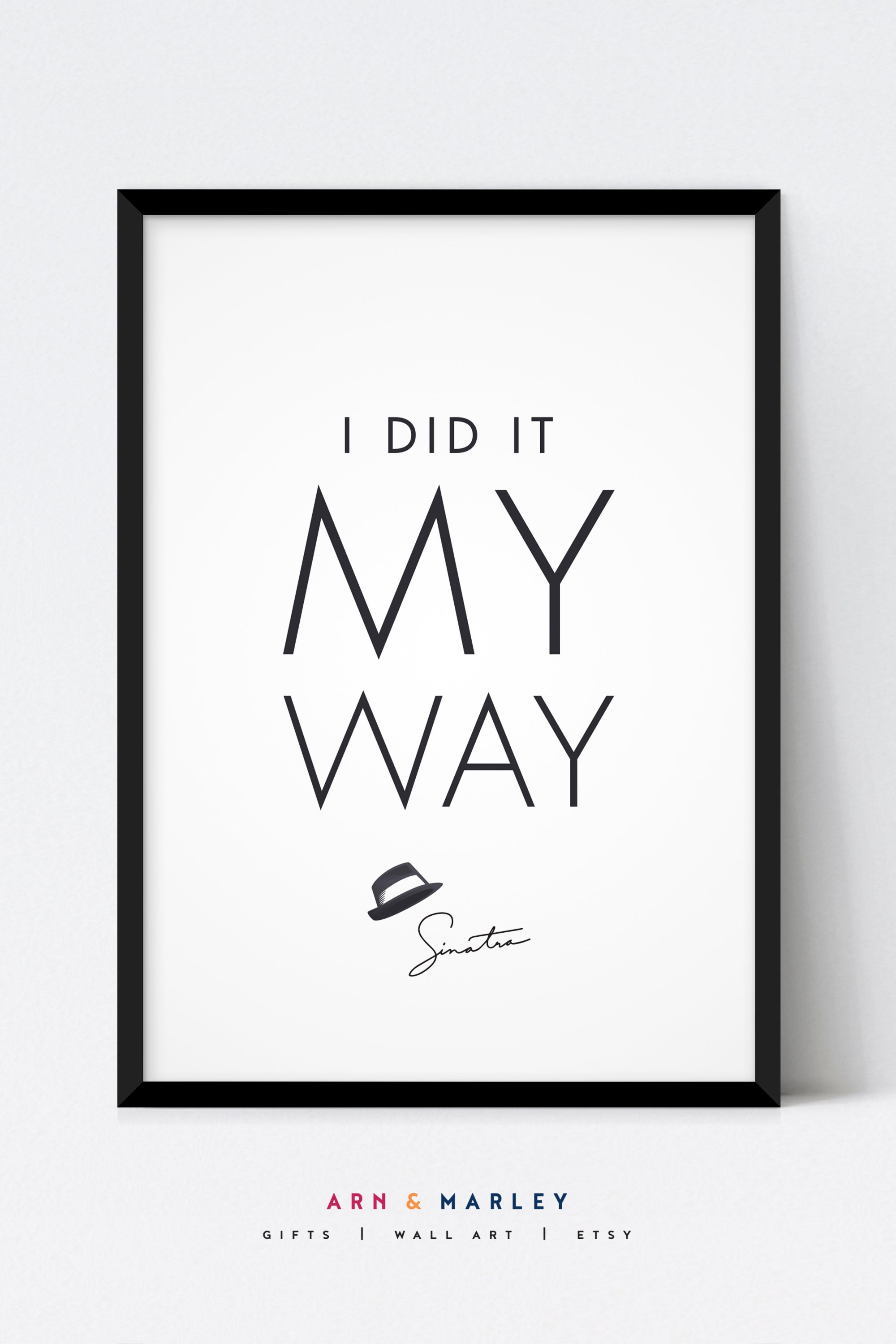 Que Veut Dire My Way En Francais I Did It My Way Frank Sinatra paroles imprimables INSTANT - Etsy France