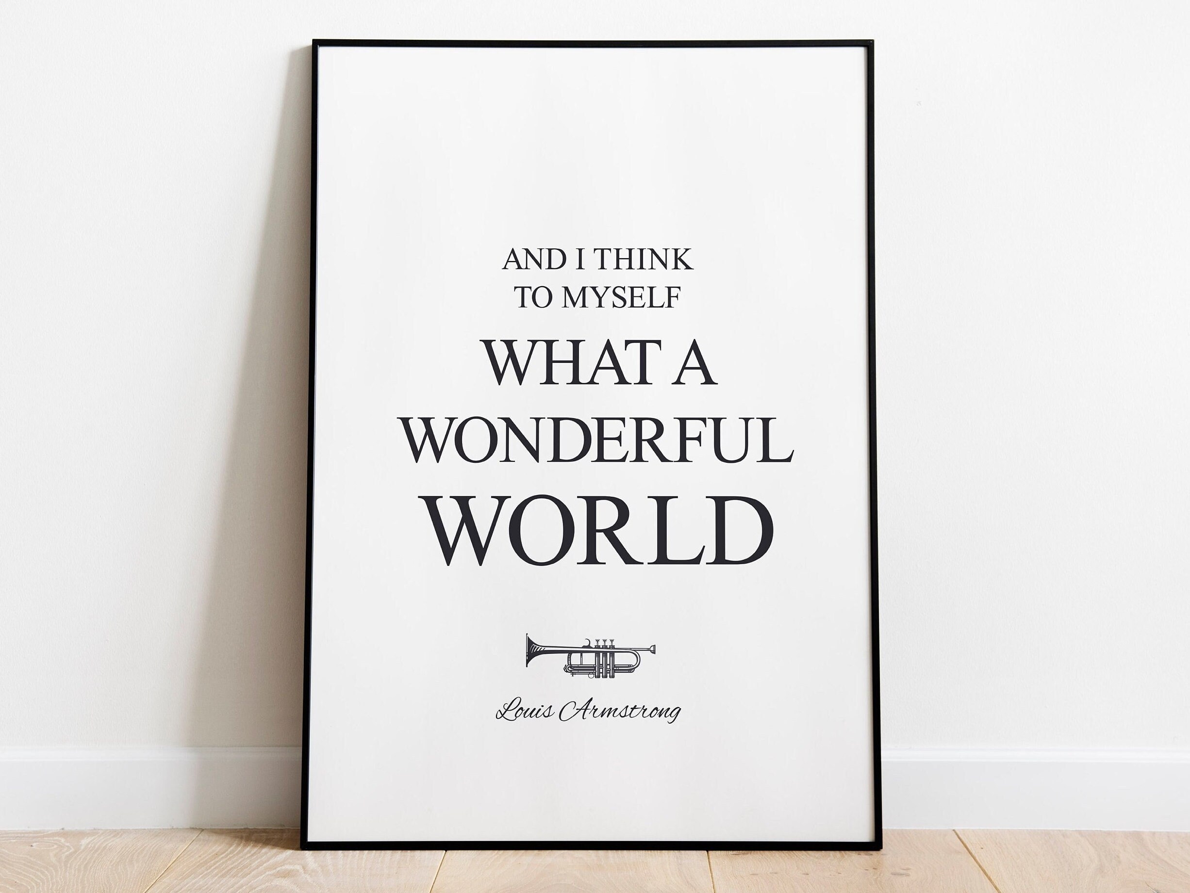 Louis Armstrong What A Wonderful World Album Cover T-Shirt White