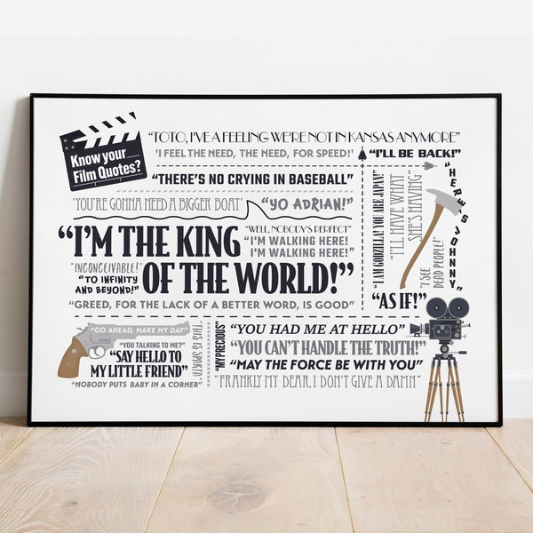 Movie Quotes Etsy