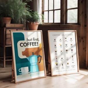 Retro Moka Pot, 'But First Coffee: Print, Frame, Canvas or Digital File image 15