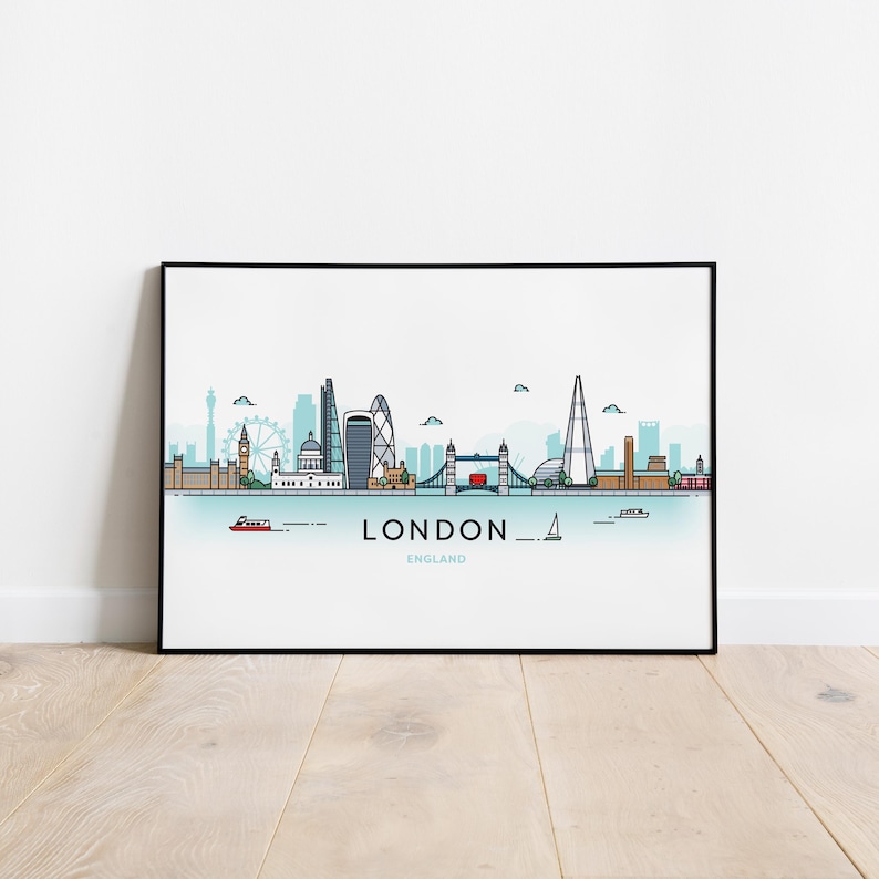 London Skyline Art: Print or Framed Print