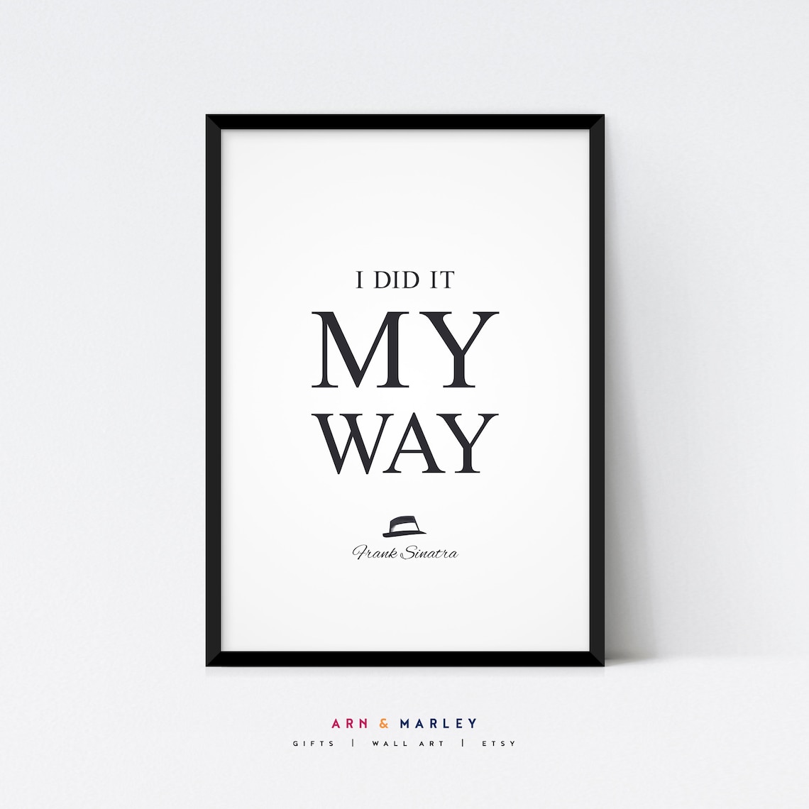 My Way Frank Sinatra I Did It My Way lyrics wall art Home Etsy