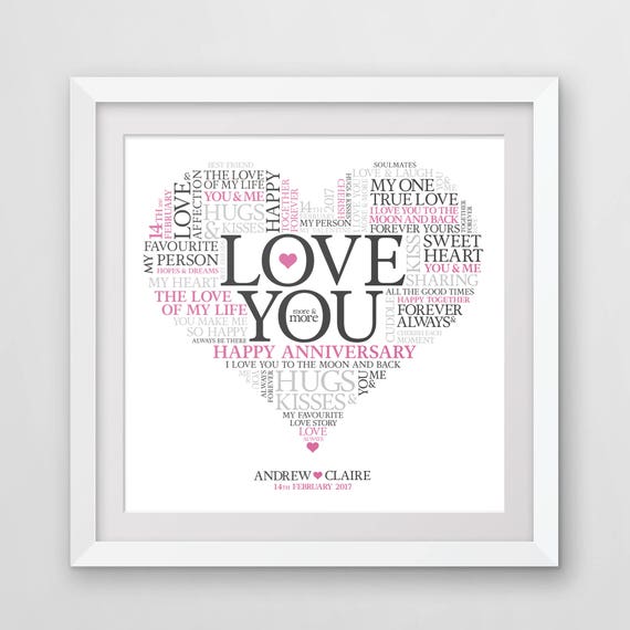 Personnalisé i love you to the moon et arrière coussin st-valentin anniversaire cadeau