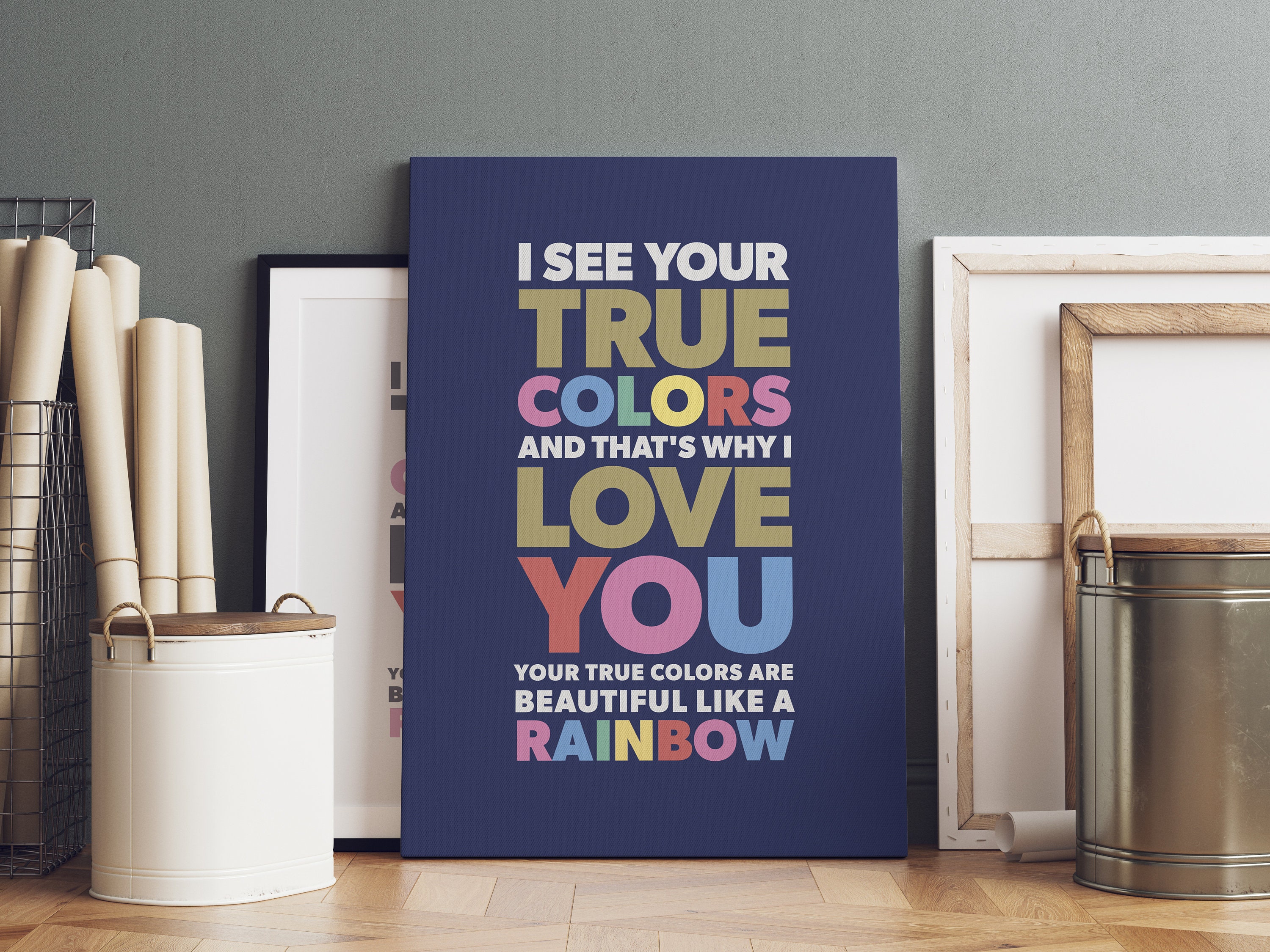 True Colours Cyndi Lauper Music Lyrics Wall Art Sticker inspirational quote