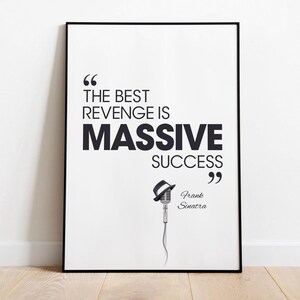 Frank Sinatra Massive Success Quote Art: Print, Frame, Canvas or Digital File