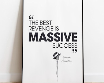 Frank Sinatra Massive Success Quote Art: Print, Frame, Canvas or Digital File