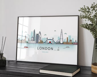 London Skyline Art: Print or Framed Print