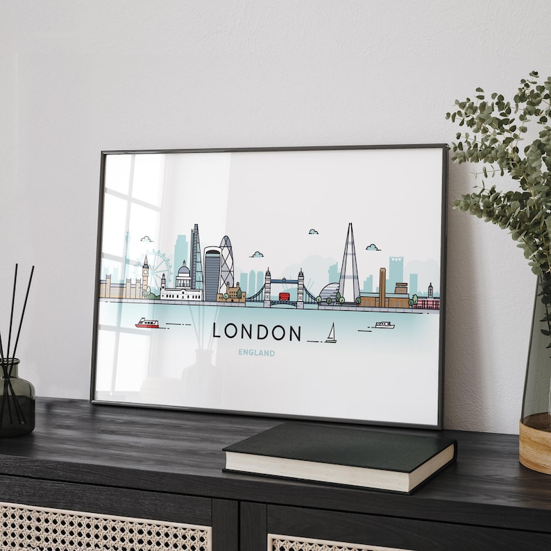 London Skyline Art: Print or Framed Print
