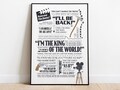 Famous Movie Quotes, Iconic Movie Lines Wall Art - Giclée Print (paper), Frame, or Canvas