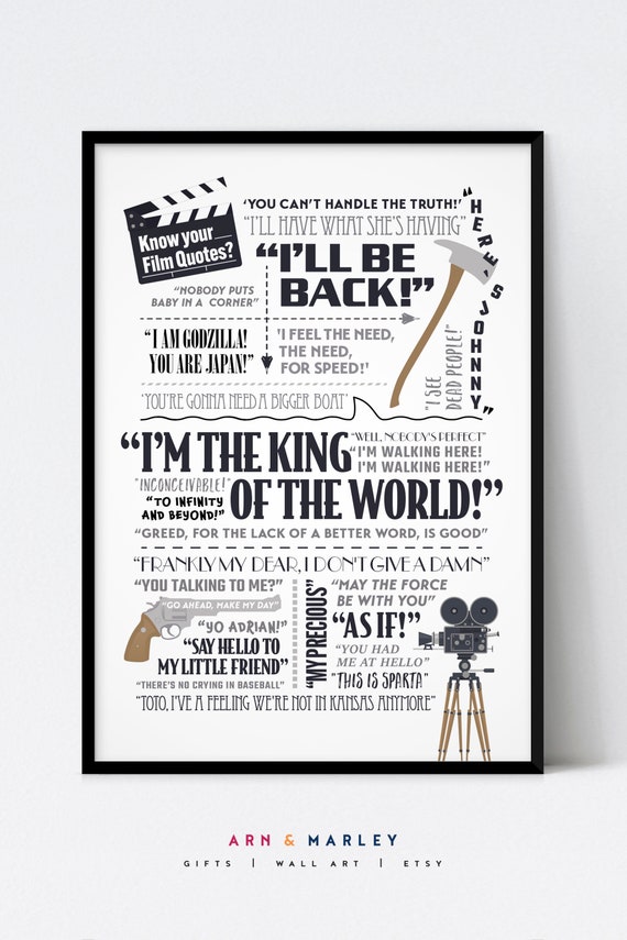 Famous Movie Quotes Poster