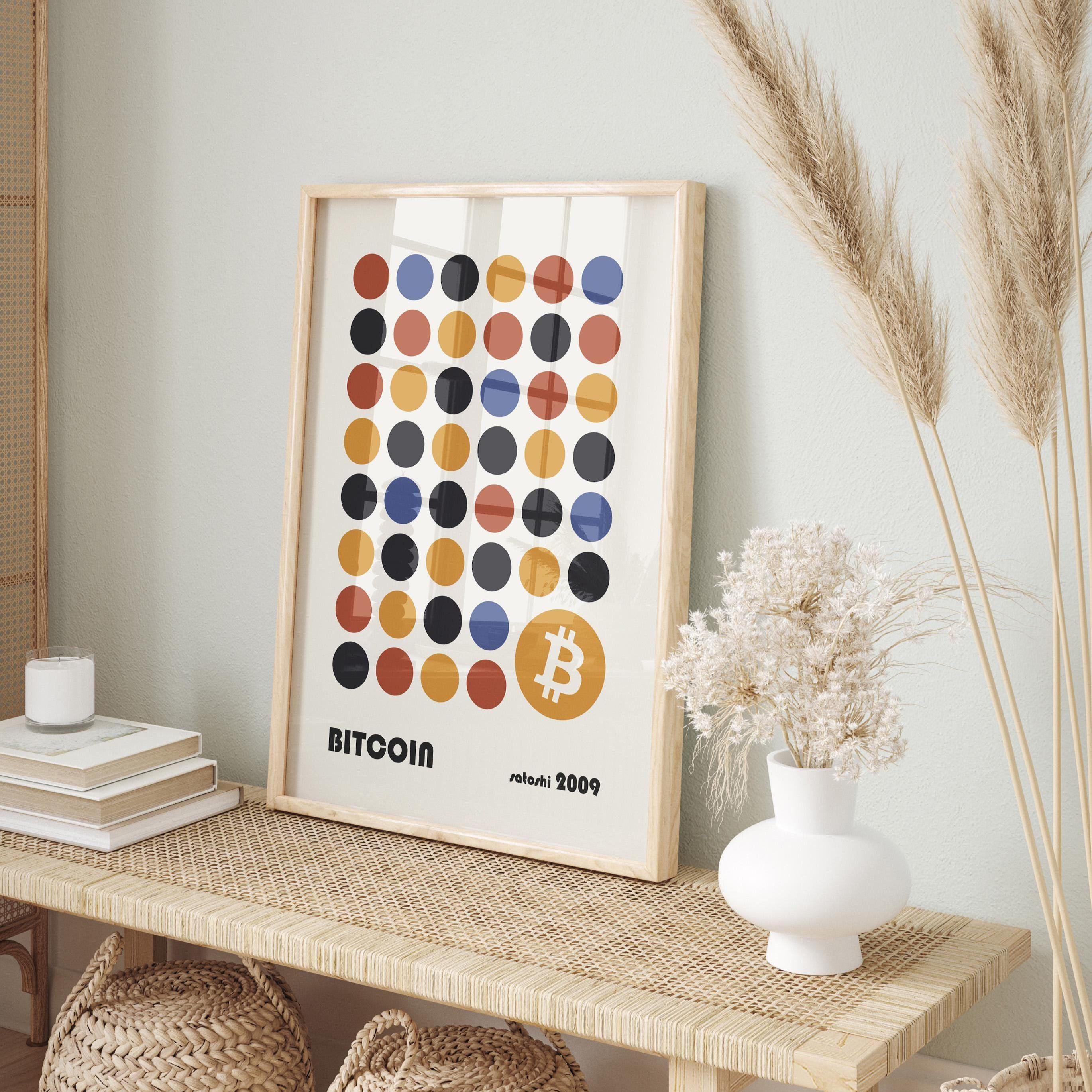 Arte de círculos Bauhaus de Bitcoin, criptografía BTC: impresión, marco,  lienzo o archivo digital - Etsy México