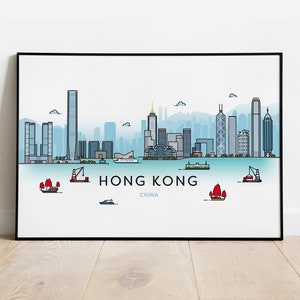 Hong Kong City Wall Art - Print or Framed Print