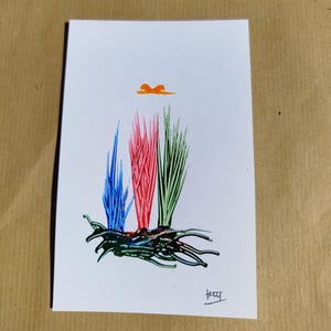 Carte de voeux faite à la main