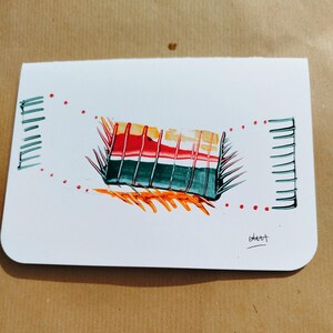 Grande carte de voeux faite à la main
