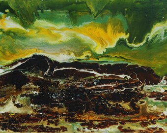 Painting abstract; Stormy sky