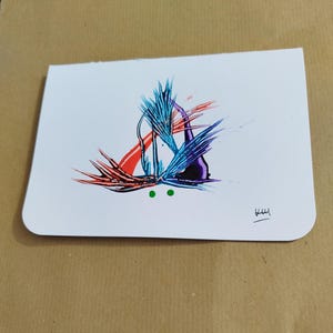 Grande carte de voeux faite à la main