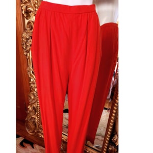Vintage 80&#39;s Donna Karen Orange Pleated Trousers