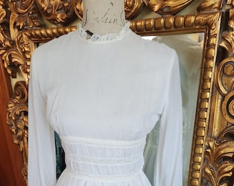 Vintage 60's Jonathan Logan White Fit and Flare Dress with Lace Details