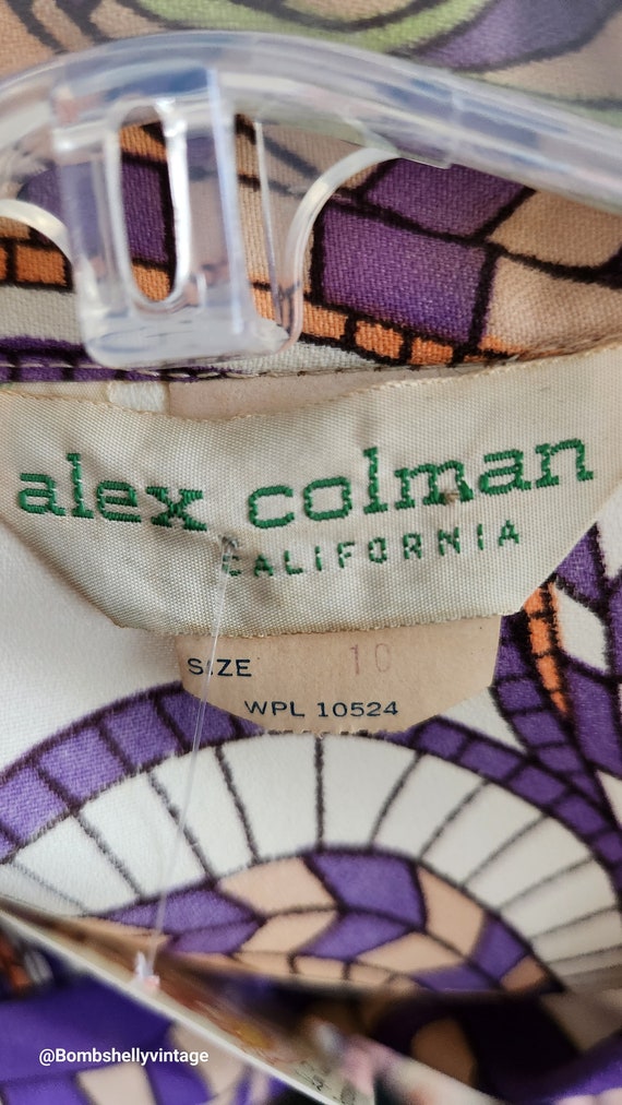 Vintage 60's Alex Colman Pyschedelic Polyester  B… - image 9