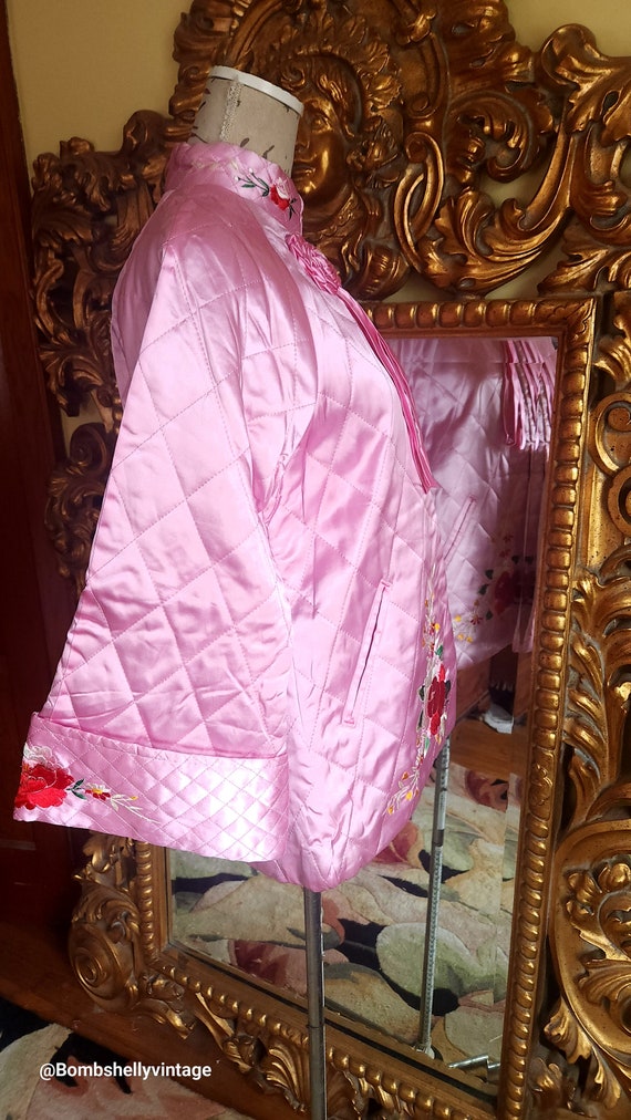 Vintage 50's I.M.C. Craftsmans Silk Yokohama Pink… - image 2