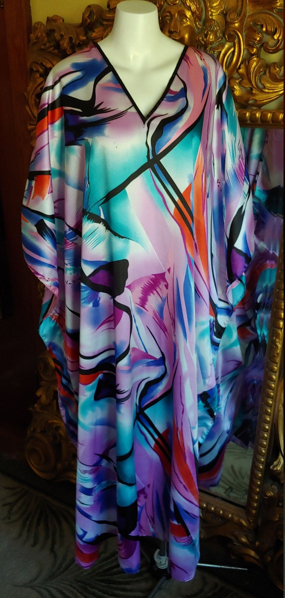 Vintage Winlar Abstract Caftan Kaftan Lounge Wear