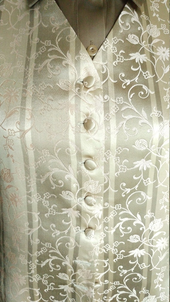 Vintage 1980's Designer Emanuel Ungaro Silk Vest … - image 4