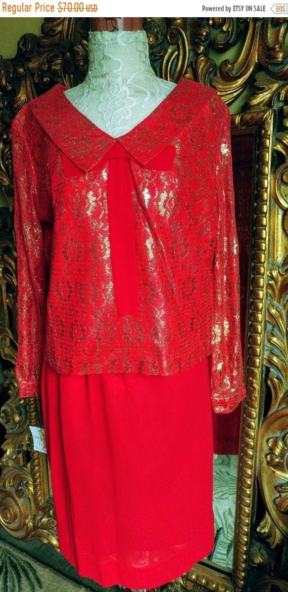 red lace suit