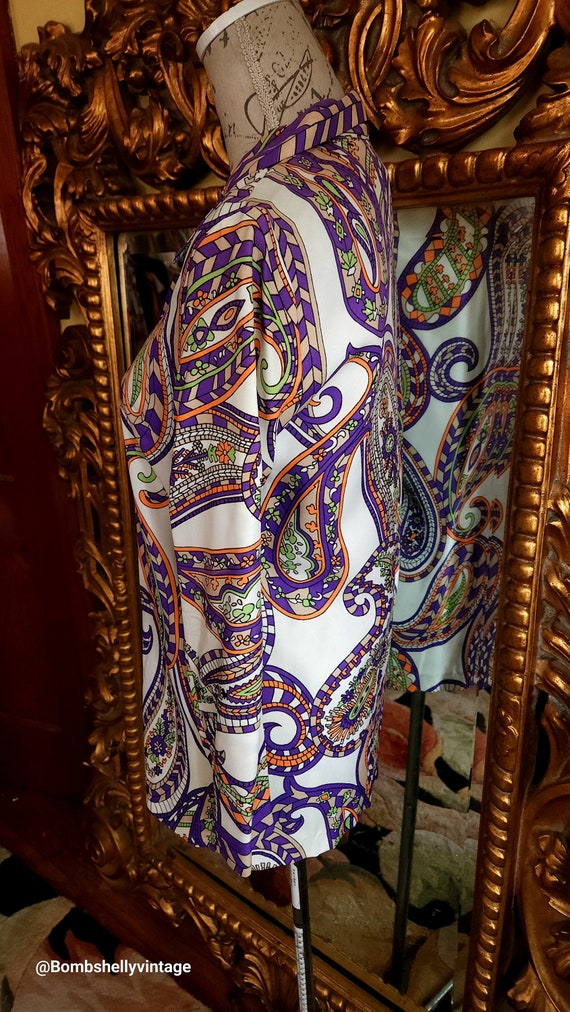 Vintage 60's Alex Colman Pyschedelic Polyester  B… - image 2