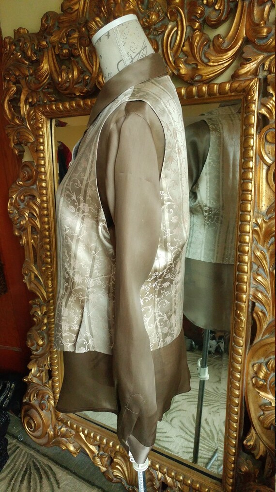 Vintage 1980's Designer Emanuel Ungaro Silk Vest … - image 9