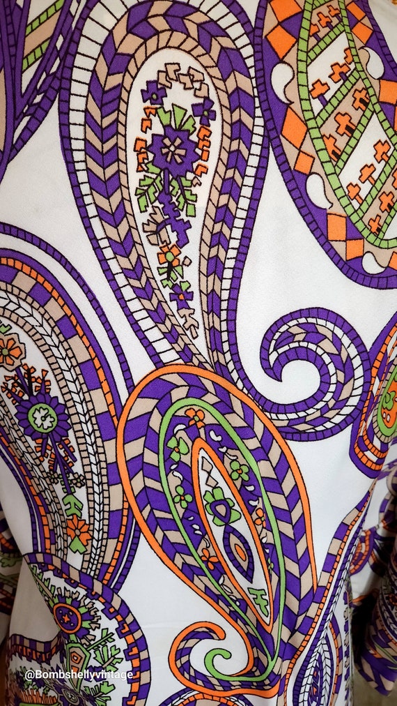 Vintage 60's Alex Colman Pyschedelic Polyester  B… - image 6