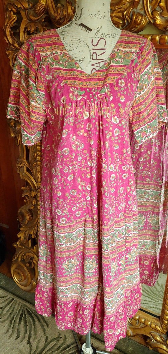 Vintage 70's Styled by Saybury Cotton Boho Dress