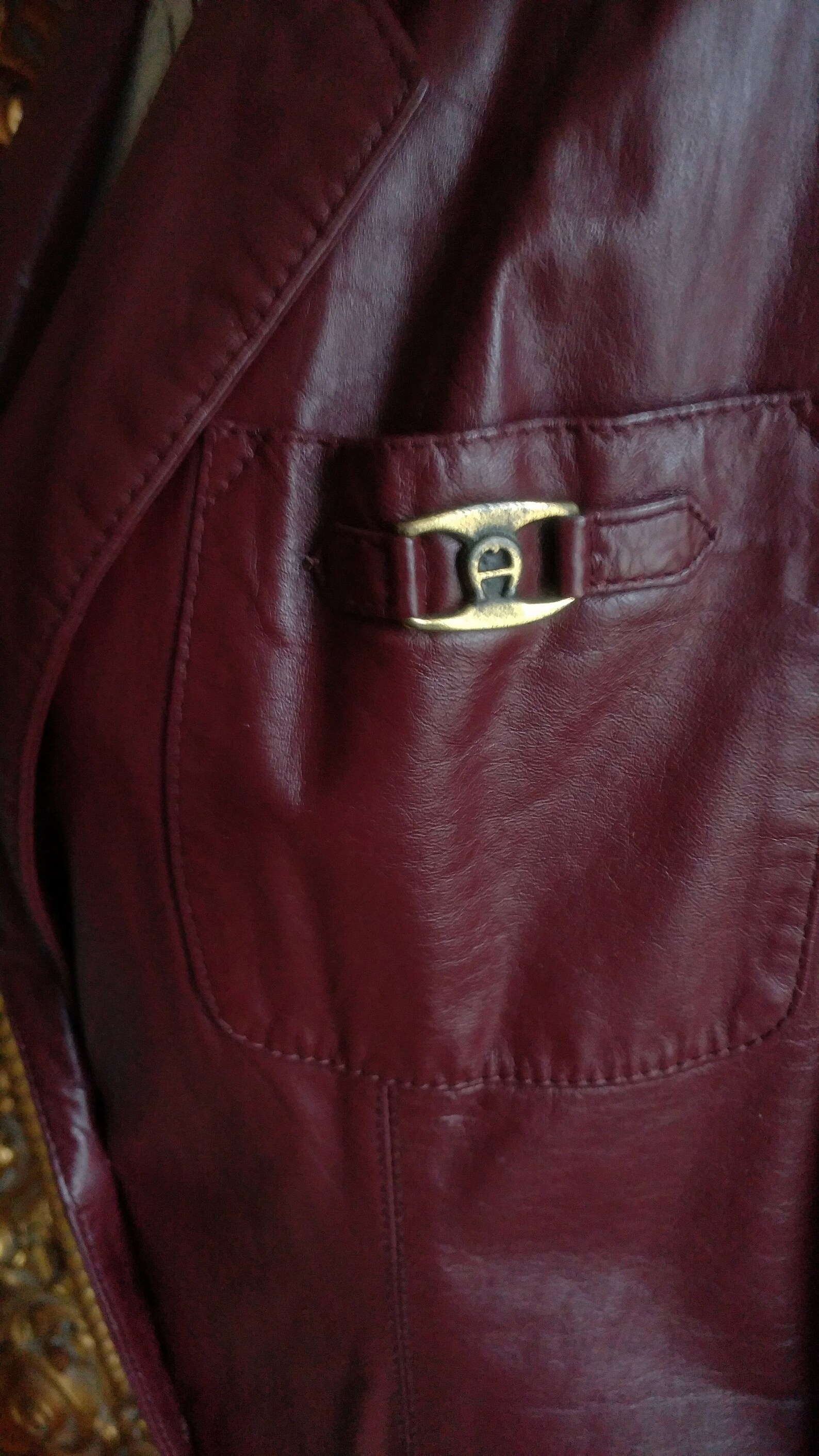 Vintage Etienne Aigner Antic Red Leather Blazer | Etsy