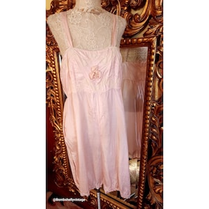 Vintage 1920's Fre'on Light Pink Silk Step in Romper Lingerie