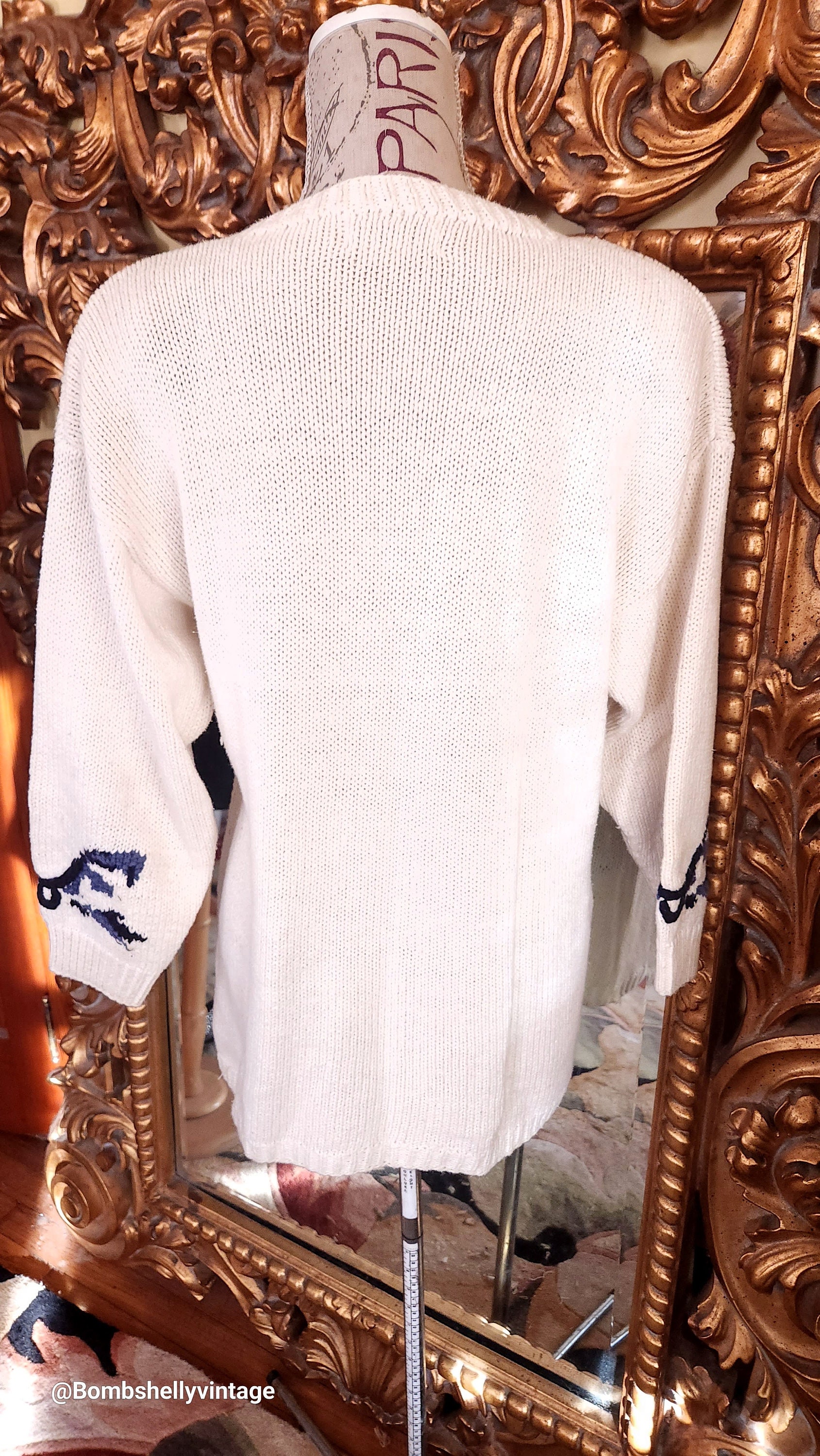Vintage 80's Jennifer Reed Handknit Floral Sweater - Etsy
