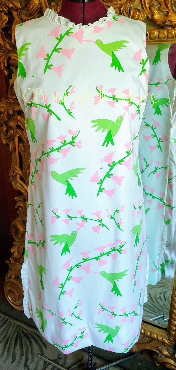 Vintage 60's Vested Gentress White Pink and Green