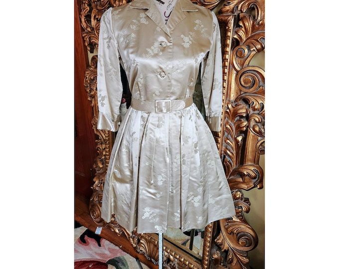 Dynasty 1960s Pink Silk Wrap Jacket and Cigarette Pant Set main image 0