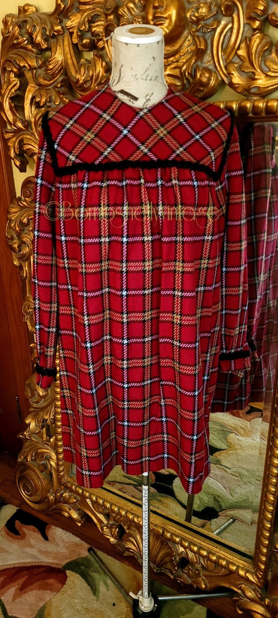 plaid babydoll dress