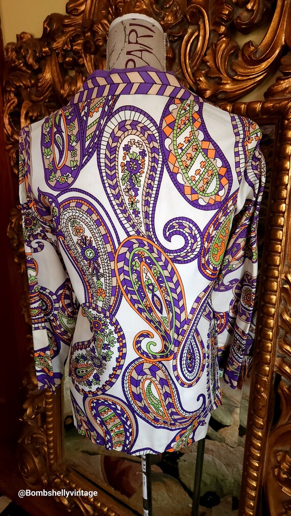 Vintage 60's Alex Colman Pyschedelic Polyester  B… - image 3