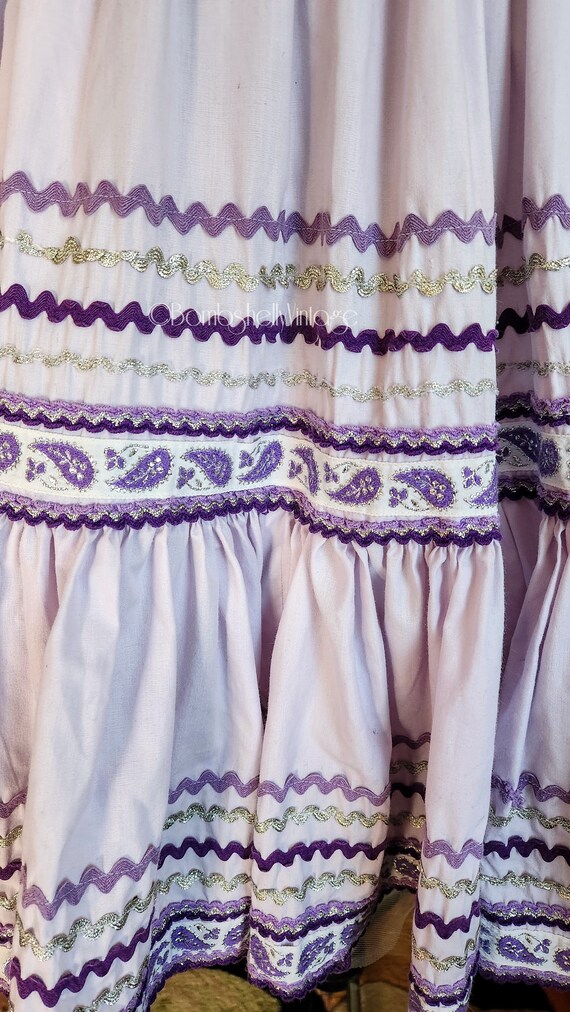 Vintage 60's Lavender Patio Dress Square Dance Dr… - image 6