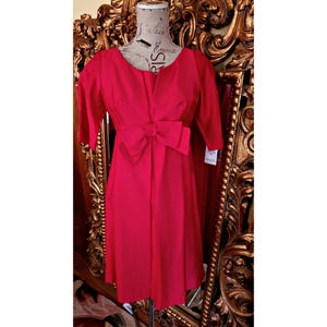 Vintage 60&#39;s Boutque Fashions at Lilly Daché Red Dress and Coat Set