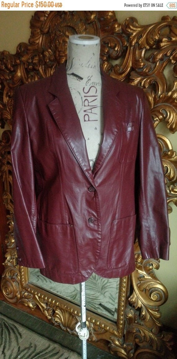 aigner leather coat